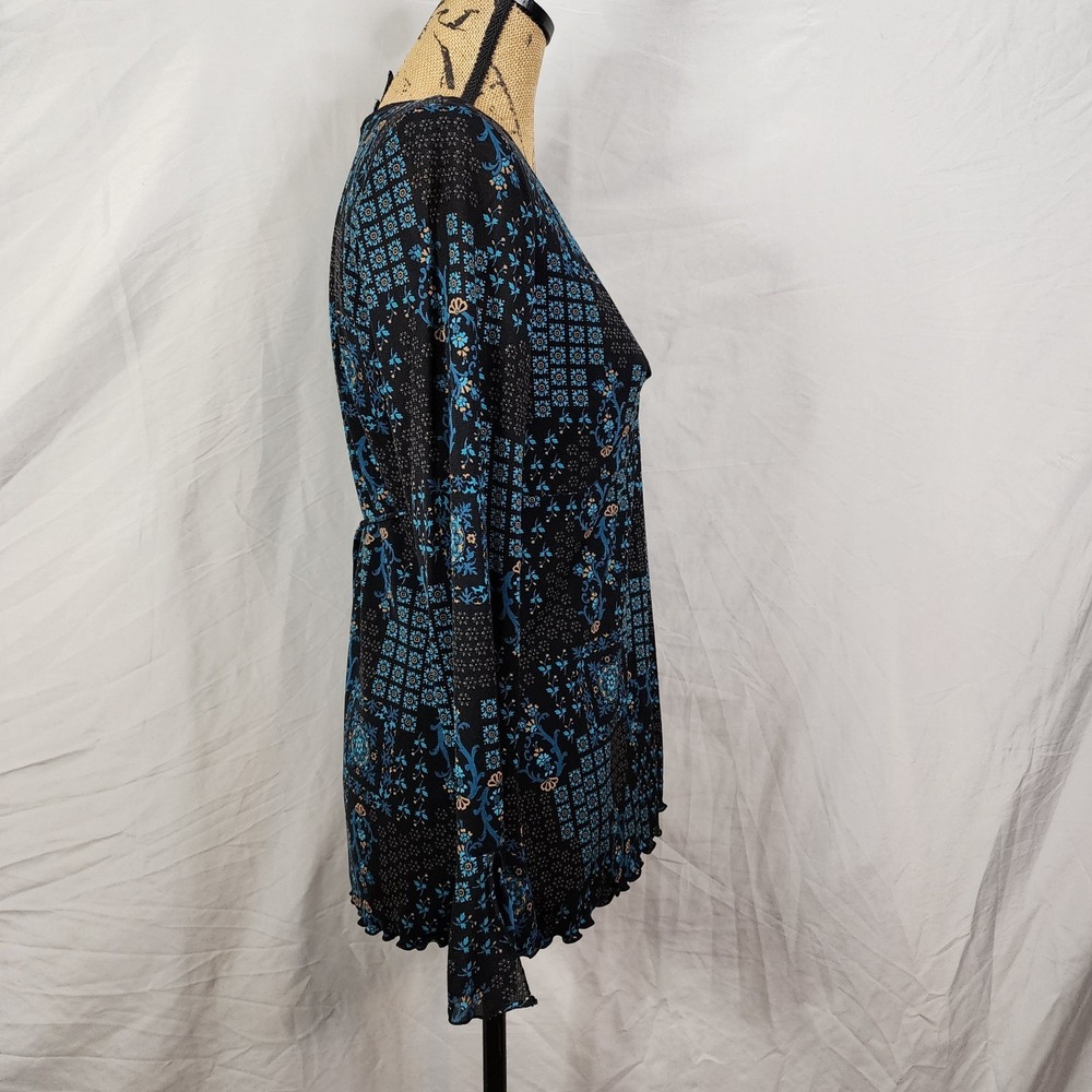 Vtg Y2K‎ INC International Concepts Size MP Whimsigoth Goth Mesh Babydoll Blouse - Picture 2 of 12